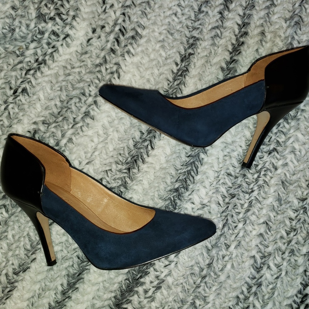 Madewell Suede & Leather Maddie Heels